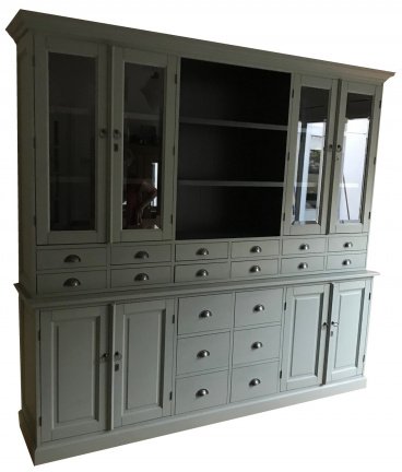 Buffetkast Baarn Engels groen - antraciet 250 x 50/40 x 220 - nr. 1