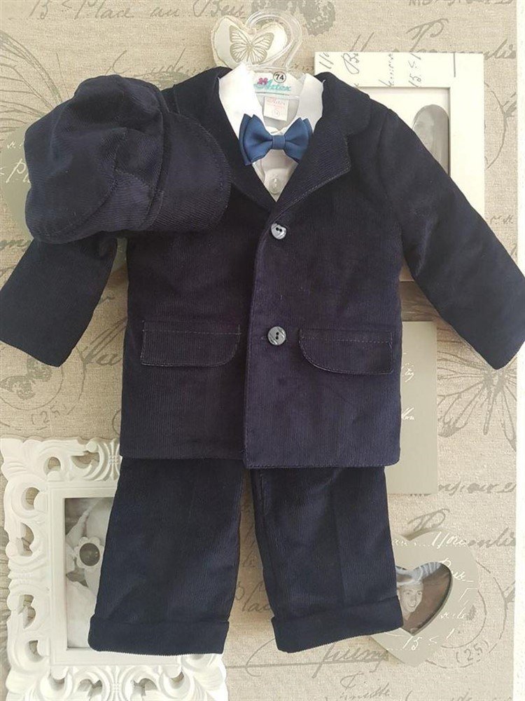 68 blauw baby kostuumpje bruidsjonker kleding doop Samuel - Afbeelding 3