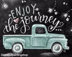 DECEMBER-TOPPER: FULL Diamond painting enjoy the journey L