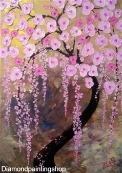 DECEMBER-TOPPER: FULL Diamond painting plum blossom XL