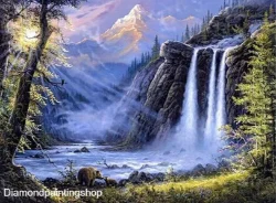 DECEMBER-TOPPER: FULL Diamond painting waterfall XL