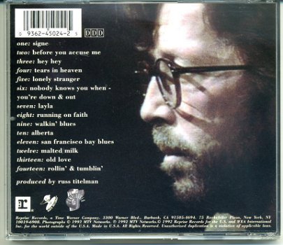 Eric Clapton Unplugged USA 14 nrs cd 1992 ZGAN - 2