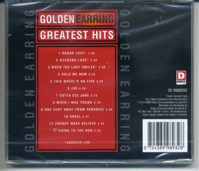 Golden Earring Greatest Hits 12 nrs cd 2000 NIEUW geseald - 1