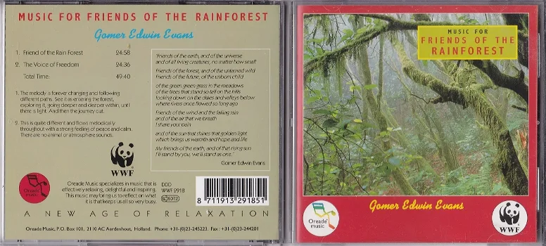 MUSIC FOR FRIEND OF THE RAIN FOREST - Gomer Edwin Evans - 0