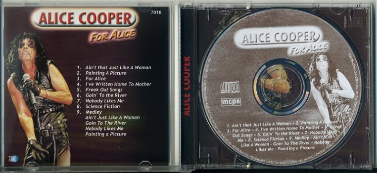 Alice Cooper For Alice 9 nrs cd als NIEUW - 2