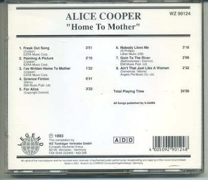 Alice Cooper Home To Mother 8 nrs cd 1993 ZGAN - 1