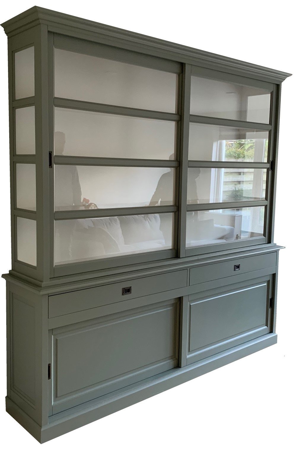 Buffetkast Nijkerk Engels groen 240 x 50/40 x 240 - nr. 1
