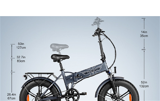 ENGWE EP-2 Pro 750W 20 inch Fat Tire Electric Folding Bicycle - 6