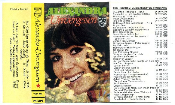 Alexandra Unvergessen 12 nrs cassette ZGAN - 1