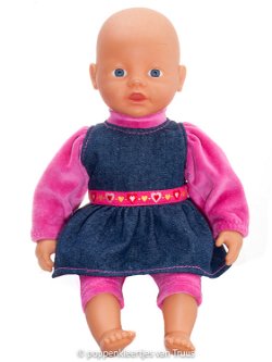 Baby Born 32 cm Jurksetje blauw/roze