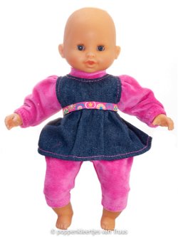 Corolle 30 cm Jurksetje blauw/roze