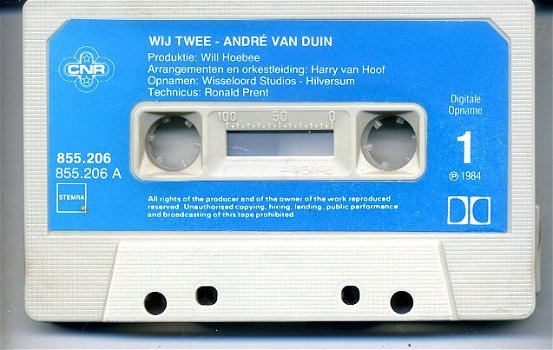 André van Duin Wij twee 12 nrs cassette 1984 ZGAN - 3