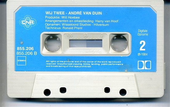 André van Duin Wij twee 12 nrs cassette 1984 ZGAN - 4