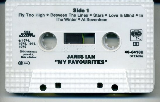 Janis Ian ‎My Favourites 12 nrs cassette 1980 ZGAN - 3