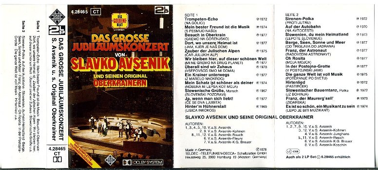 Slavko Avsenik Das Grosse Jubiläumskonzert 24 nrs 1978 ZGAN - 1