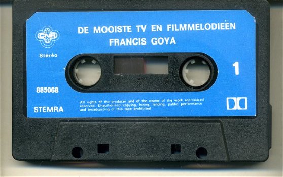 Francis Goya De mooiste TV en filmmelodieën 12 nrs cassette - 3