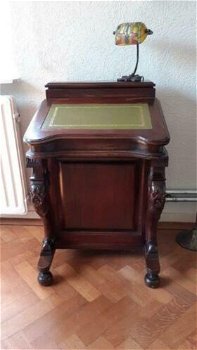 Prachtige Davenport, Kleine Secretaire met heel veel laden - 0