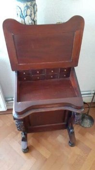 Prachtige Davenport, Kleine Secretaire met heel veel laden - 3