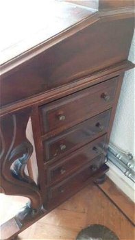 Prachtige Davenport, Kleine Secretaire met heel veel laden - 7