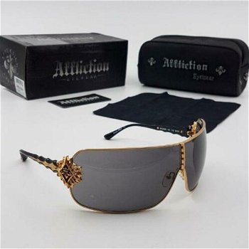 Zonnebril Affliction Boomer 140-115 Black Shiny Gold - 0