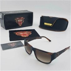 Zonnebril Ed Hardy Skull and Crossbones Brown Horn 56-17-135