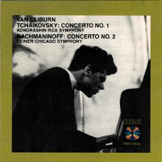 Van Cliburn, ‎– Tchaikovsky Piano Concerto No. 1 Rachmaninoff Piano Concerto No.2  (CD)  Nieuw