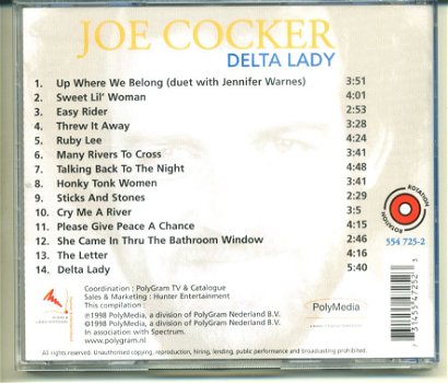 Joe Cocker Delta Lady 14 nrs cd 1998 als NIEUW - 1