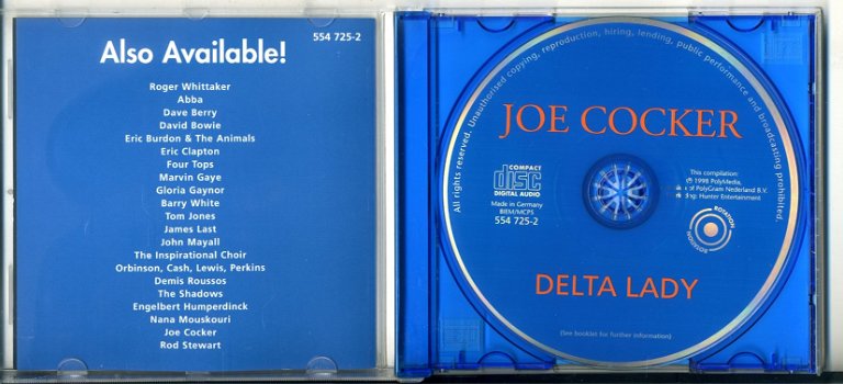 Joe Cocker Delta Lady 14 nrs cd 1998 als NIEUW - 2