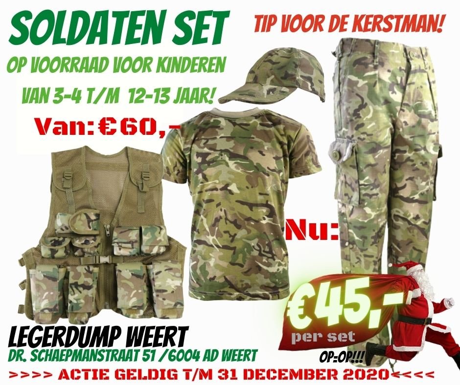 Tip voor de Kerstman!! Soldaten set voor jonge helden - Afbeelding 2