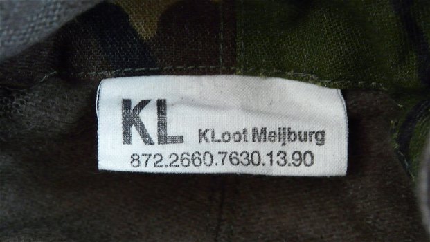 Pet / Muts, Veld, Bontgevoerd, Winter, Woodland Camouflage, Koninklijke Landmacht, maat 57, 1990.(1) - 6