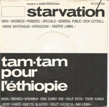 Starvation ‎– Starvation / Tam Tam Pour L'Éthiopie (1985) - 0