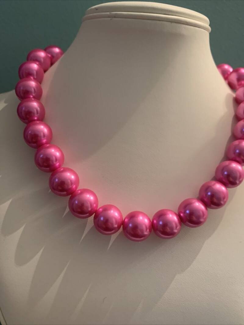 Felroze kralenketting - Afbeelding 2