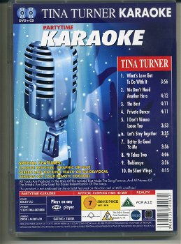 Tina Turner Partytime Karaoke 10 nrs DVD+CD 2006 als NIEUW - 1