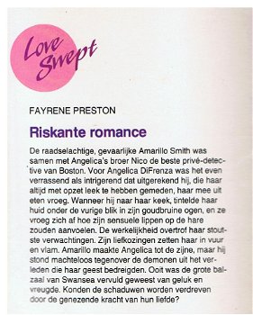 Fayrene Preston = Riskante romance - love swept 325 - 1