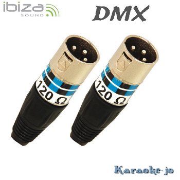 IBIZA XLR-EOL XLR-male 120 Ohm DMX afsluitweerstanden - 0
