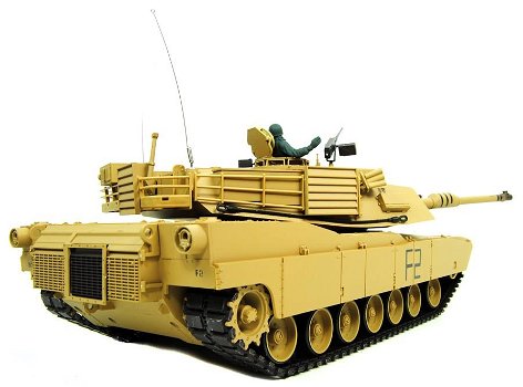 Bestuurbare tank Heng Long Abrams M1A2 2.4GHZ nieuw - 1