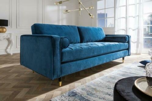 Sofa Allure 225cm aquablauw fluweel - 2