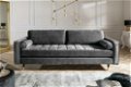 Sofa Allure 225cm Grijs fluweel - 1 - Thumbnail