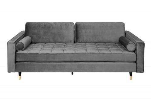 Sofa Allure 225cm Grijs fluweel - 5