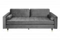 Sofa Allure 225cm Grijs fluweel - 5 - Thumbnail