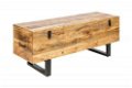 Opslag bank Detroit 115cm natuurlijke Mango-hout - 5 - Thumbnail