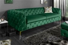 Bank Percival II 240 cm groen goud