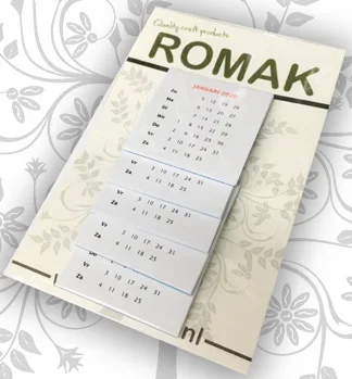 Romak kalender Nederlands 4x4cm - 0