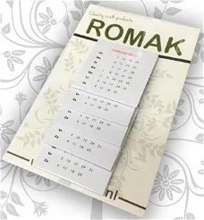 Romak kalender Nederlands 4x4cm