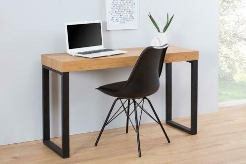 Laptop-Bureau Oak-hout bureau 120cm zwart Oak-hout - 0
