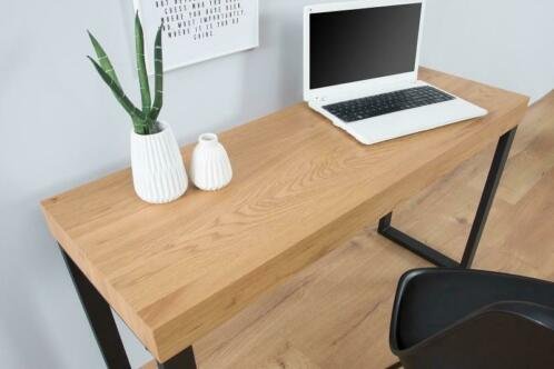 Laptop-Bureau Oak-hout bureau 120cm zwart Oak-hout - 2