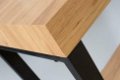 Laptop-Bureau Oak-hout bureau 120cm zwart Oak-hout - 3 - Thumbnail