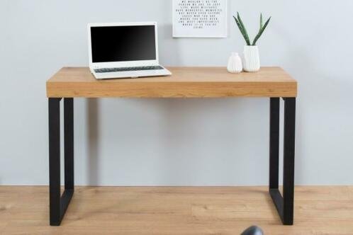 Laptop-Bureau Eiken 120cm zwart Oak-hout - 1