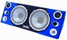 Boombox 2x 12 Woofer, blauwe LED-verlichting,