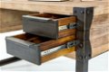 Bureau Simple 135cm Acacia, Teak-hout grijs - 4 - Thumbnail